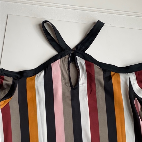 NWT Ann Taylor Loft Open Shoulder Silk Top S - Picture 6 of 7